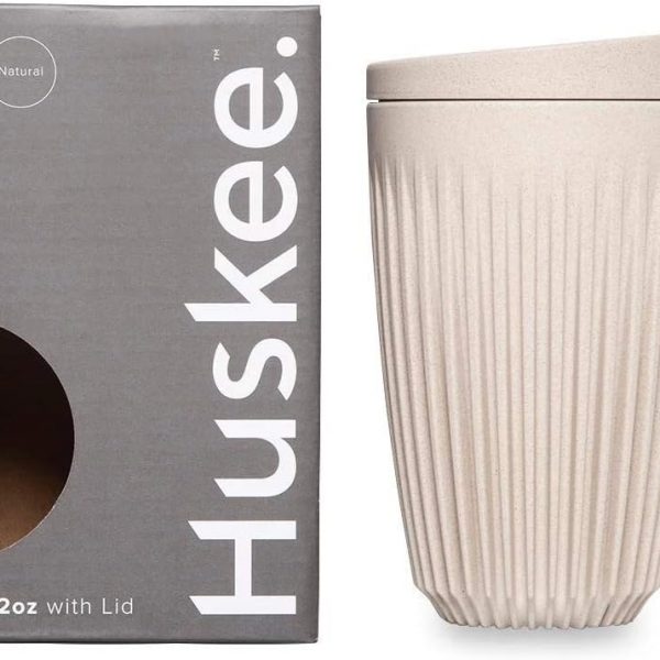 Huskee Cup+Lid Natural (12 Oz)